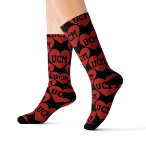 I Heart UCM Sublimation Socks