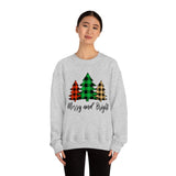 Merry and Bright  Trees Unisex Heavy Blend™ Crewneck Sweatshirt