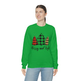 Merry and Bright  Trees Unisex Heavy Blend™ Crewneck Sweatshirt