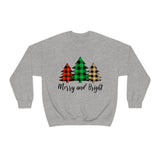 Merry and Bright  Trees Unisex Heavy Blend™ Crewneck Sweatshirt