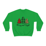 Merry and Bright  Trees Unisex Heavy Blend™ Crewneck Sweatshirt