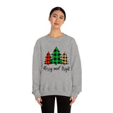 Merry and Bright  Trees Unisex Heavy Blend™ Crewneck Sweatshirt