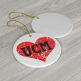 I Heart UCM Ceramic Ornament, 4 Shapes