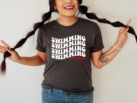 Swimming Lady Tigers Swim T-shirt