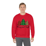 Merry and Bright  Trees Unisex Heavy Blend™ Crewneck Sweatshirt