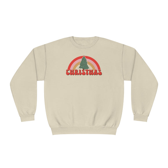 Rainbow Christmas Unisex NuBlend® Crewneck Sweatshirt (Jerzees)