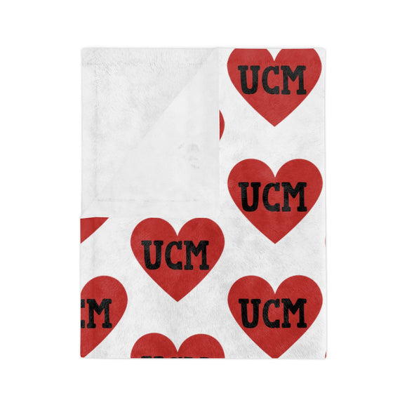 I Heart UCM Velveteen Minky Blanket