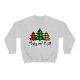 Merry and Bright  Trees Unisex Heavy Blend™ Crewneck Sweatshirt