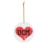 I Heart UCM Ceramic Ornament, 4 Shapes